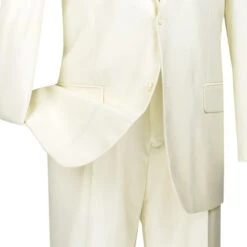 Regular Fit Suit 2 Button 2 Piece In Ivory -Suit Gold Style Shop 01 VIN 2TR IVORY 15 4
