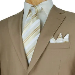Regular Fit Suit 2 Button 2 Piece In Khaki 6 Regular Fit Suit 2 Button 2 Piece In Khaki -Suit Gold Style Shop 01 VIN 2TR KHAKI 15 3