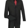 Mont Blanc Collection - Regular Fit Suit 3 Button 2 Piece In Black -Suit Gold Style Shop 01 VIN 3PP BLACK 2