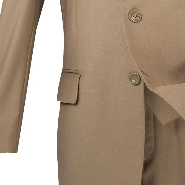 Avalon Collection - Regular Fit Men's Suit 3 Button 3 Piece Khaki 5 Avalon Collection - Regular Fit Men's Suit 3 Button 3 Piece Khaki - Image 3