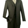 Avalon Collection - Regular Fit Men's Suit 3 Button 3 Piece Olive