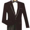 Velvet Regular Fit Men's Blazer In Wine 1 Velvet Regular Fit Men's Blazer In Wine -Suit Gold Style Shop 01 VIN B 16 WINE 15 2