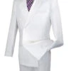 Atlantis Collection - White Regular Fit Double Breasted 2 Piece Suit -Suit Gold Style Shop 01 VIN DPP WHITE Y 2