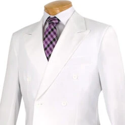Atlantis Collection - White Regular Fit Double Breasted 2 Piece Suit 8 Atlantis Collection - White Regular Fit Double Breasted 2 Piece Suit -Suit Gold Style Shop 01 VIN DPP WHITE Y 3