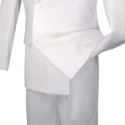 Atlantis Collection - White Regular Fit Double Breasted 2 Piece Suit 9 Atlantis Collection - White Regular Fit Double Breasted 2 Piece Suit -Suit Gold Style Shop 01 VIN DPP WHITE Y 4