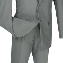 (42R) Gray Slim Fit Men's 2 Piece Business Suit 2 Button -Suit Gold Style Shop 01 VIN S 2PP GRAY 4 3c31949a c3e4 445c ae0a 64fdf13b7d34