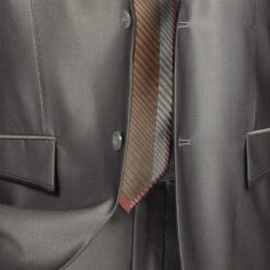 Gray Slim Fit Men's Shiny Sharkskin Suit 2 Piece 2 Buttons Shark Skin -Suit Gold Style Shop 01 VIN S2RR 4 GRAY 15 4