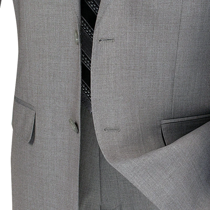 Slim Fit Men's Suit 2 Piece 2 Button In Gray 5 Slim Fit Men's Suit 2 Piece 2 Button In Gray - Image 3