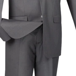 Slim Fit Men's Suit 3 Piece 2 Button In Heather Gray -Suit Gold Style Shop 01 VIN SV2900 HEATHERGRAY 15 4