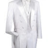 Men's Tuxedo Regular Fit Collection With Tails 3 Piece In White 1 Men's Tuxedo Regular Fit Collection With Tails 3 Piece In White -Suit Gold Style Shop 01 VIN T 2X WHITE 2