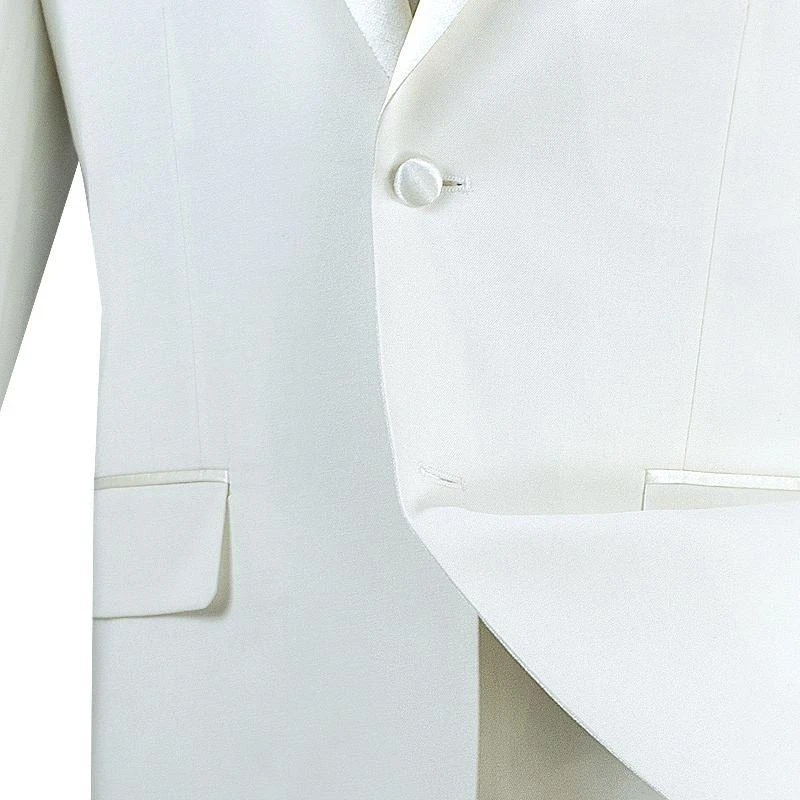Excalibur Collection - Slim Fit Tuxedo 2 Piece 2 Buttons Design In Ivory 4 Excalibur Collection - Slim Fit Tuxedo 2 Piece 2 Buttons Design In Ivory - Image 2