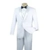 Excalibur Collection - Slim Fit Tuxedo 2 Piece 2 Button Design In White 2 Excalibur Collection - Slim Fit Tuxedo 2 Piece 2 Button Design In White -Suit Gold Style Shop 01 VIN T SC900 WHITE 2