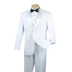 Excalibur Collection - Slim Fit Tuxedo 2 Piece 2 Button Design In White