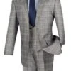 Renaissance Collection - Regular Fit 3 Piece Suit Gray -Suit Gold Style Shop 01 VIN V2RW 7 GRAY 16 2