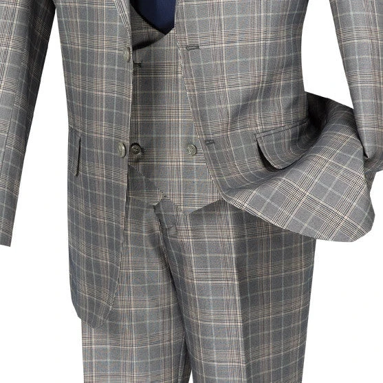 Renaissance Collection - Regular Fit 3 Piece Suit Gray 6 Renaissance Collection - Regular Fit 3 Piece Suit Gray - Image 4