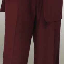Monte Carlo Collection - Regular Fit 2 Piece 2 Button Textured Weave Burgundy -Suit Gold Style Shop 01 VINY 2LK 1 BURGUNDY 4