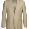 Bevagna Collection - Beige 100% Virgin Wool Regular Fit Pick Stitched 2 Piece Suit