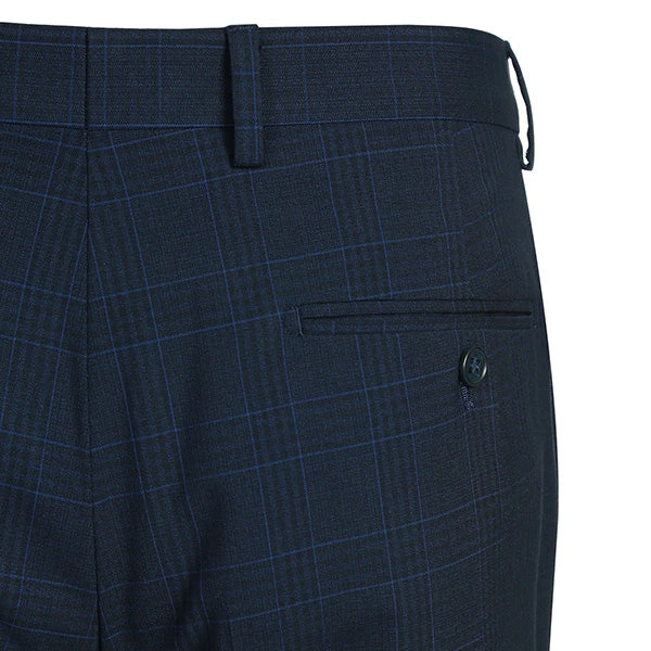 Regular Fit 2 Piece Suit Blue Check 11 Regular Fit 2 Piece Suit Blue Check - Image 9