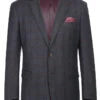 Wool Blend Plaid Pattern Regular Fit 2 Button Blazer In Burgundy -Suit Gold Style Shop 1 621102e8 2b2b 4de1 85a4 53175062d440