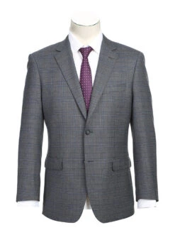 Classic Regular Fit 2 Piece Wool Blend Stretch Suit In Gray