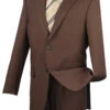 Portici Collection - Business Suit Regular Fit 2 Piece 2 Button Pinstripe In Brown/Toffee -Suit Gold Style Shop 2 button mens suits by vinci toffee brown pinstripe suit 2rs 16 47
