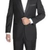 Classic Tuxedo 2 Piece Regular Fit In Black -Suit Gold Style Shop 201 1 Ribbon