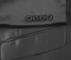 Black Regular Fit Sharkskin Italian Styled 2 Piece Suit 13 Black Regular Fit Sharkskin Italian Styled 2 Piece Suit -Suit Gold Style Shop 207 1 5