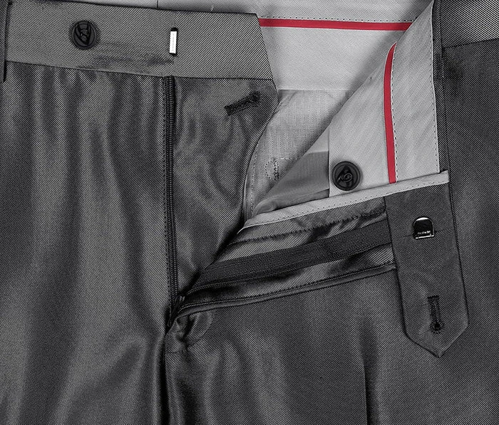 Black Regular Fit Sharkskin Italian Styled 2 Piece Suit 8 Black Regular Fit Sharkskin Italian Styled 2 Piece Suit - Image 6