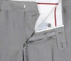 Gray Slim Fit Sharkskin Italian Styled 2 Piece Suit -Suit Gold Style Shop 207 2 6