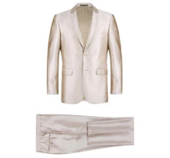 Beige Slim Fit Sharkskin Italian Styled 2 Piece Suit 11 Beige Slim Fit Sharkskin Italian Styled 2 Piece Suit -Suit Gold Style Shop 207 3 1 199b1d48 6207 4f8f acb2 5c2c0f772c6b