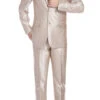 Beige Regular Fit Sharkskin Italian Styled 2 Piece Suit -Suit Gold Style Shop 207 3 2