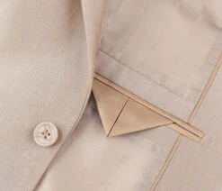 Beige Regular Fit Sharkskin Italian Styled 2 Piece Suit 13 Beige Regular Fit Sharkskin Italian Styled 2 Piece Suit -Suit Gold Style Shop 207 3 4