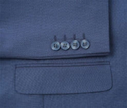 Regular Fit 2 Piece Notch Lapel 2 Button Suit In Blue -Suit Gold Style Shop 2106 3 05