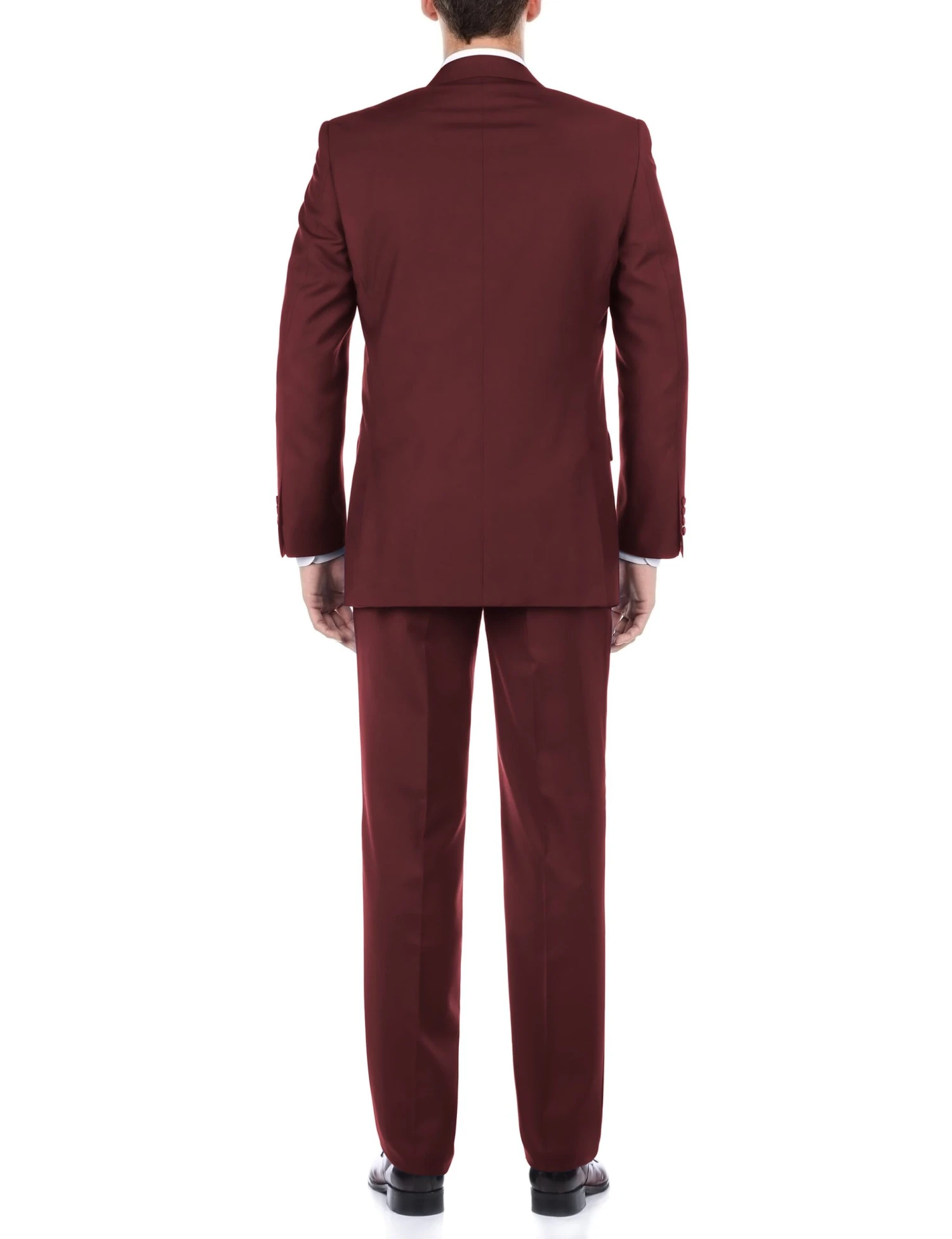 Vanderbilt Collection - Classic 2 Piece Suit 2 Buttons Regular Fit In Burgundy 5 Vanderbilt Collection - Classic 2 Piece Suit 2 Buttons Regular Fit In Burgundy - Image 3
