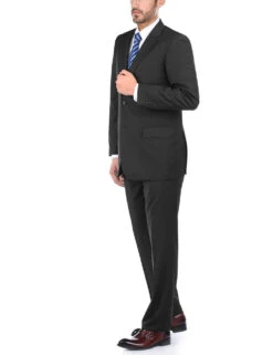 Bevagna Collection - Black 100% Virgin Wool Regular Fit Pick Stitched 2 Piece Suit 13 Bevagna Collection - Black 100% Virgin Wool Regular Fit Pick Stitched 2 Piece Suit -Suit Gold Style Shop 2 baaf1965 51fe 41e3 b3be befbbb70ee9f