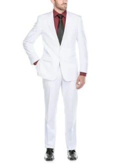 Vanderbilt Collection - Classic 2 Piece Suit 2 Buttons Regular Fit In White 9 Vanderbilt Collection - Classic 2 Piece Suit 2 Buttons Regular Fit In White -Suit Gold Style Shop 2 d9dfe736 1cc0 4baa 8c6c 1539708bc47c