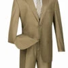 Monte Carlo Collection - Regular Fit 2 Piece 2 Button Textured Weave In Taupe -Suit Gold Style Shop 2lk 1 taupe2