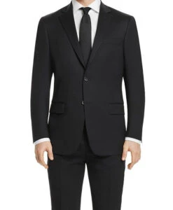 Regular Fit Suit 2 Button 2 Piece In Black