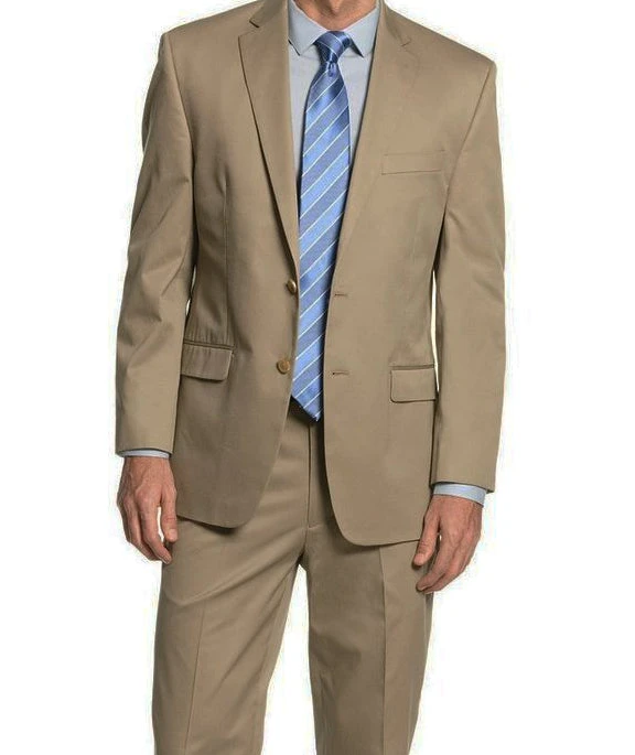 Regular Fit Suit 2 Button 2 Piece In Khaki 3 Regular Fit Suit 2 Button 2 Piece In Khaki