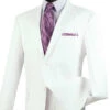 (36S) Regular Fit Suit 2 Button 2 Piece In White -Suit Gold Style Shop 2tr white