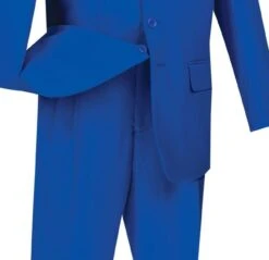 Mont Blanc Collection - Regular Fit Suit 3 Button 2 Piece In Royal Blue 8 Mont Blanc Collection - Regular Fit Suit 3 Button 2 Piece In Royal Blue -Suit Gold Style Shop 3PP ROYAL3