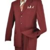 Mont Blanc Collection - Regular Fit Suit 3 Button 2 Piece In Burgundy 2 Mont Blanc Collection - Regular Fit Suit 3 Button 2 Piece In Burgundy -Suit Gold Style Shop 3pp burgundy1
