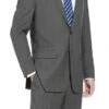 Trevi Collection - 2 Piece Suit 2 Buttons Windowpane Regular Fit In Gray -Suit Gold Style Shop 4Z8A0880s