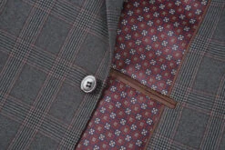 Trevi Collection - 2 Piece Suit 2 Buttons Glen Plaid Regular Fit In Gray -Suit Gold Style Shop 4Z8A1036s