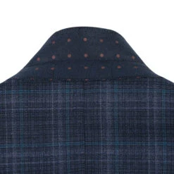 Wool Blend Regular Fit Stretch Checked Blazer In Navy -Suit Gold Style Shop 4Z8A2093 1944x 915acc4e e484 428f bd51 4908e8b8ff94