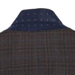 Wool Blend Regular Fit Checked Blazer In Brown -Suit Gold Style Shop 4Z8A2094 1944x 7f9034e3 ac8f 48a3 8bd9 d15448521f32