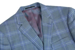 Regular Fit 2 Piece Suit Glen Plaid In Blue -Suit Gold Style Shop 4Z8A4184s