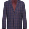 Slim Fit Blazer Glen Plaid In Blue -Suit Gold Style Shop 4Z8A6828 s