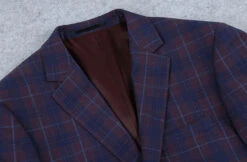 (48S) Slim Fit Blazer Glen Plaid In Blue -Suit Gold Style Shop 4Z8A6892 s 9703f287 b44a 44fa 9c75 44ebaca5900c