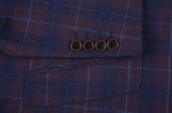 (48S) Slim Fit Blazer Glen Plaid In Blue -Suit Gold Style Shop 4Z8A6895 s 6025ad45 d629 412e bc4b 8ce4cb8c417c